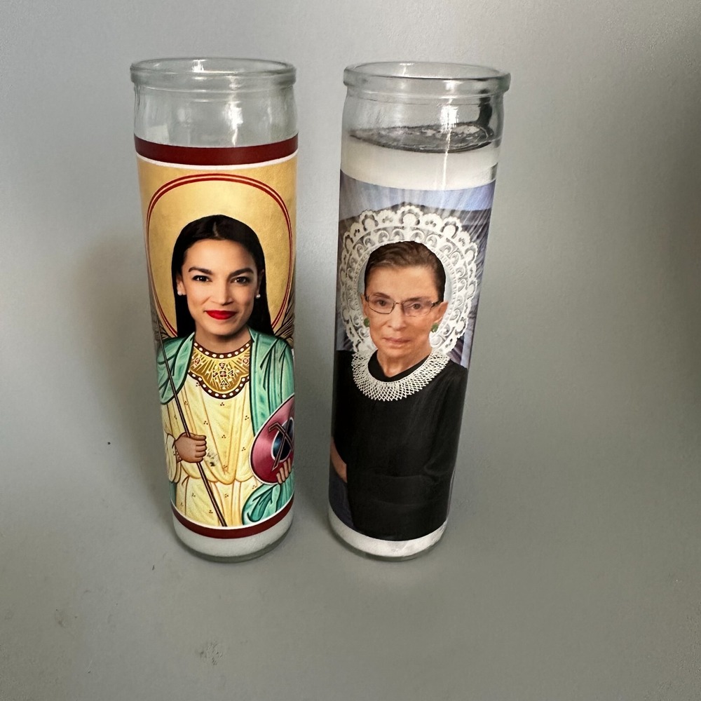 Illuminidol AOC Alexandria Ocasio-Cortez & RBG Ruth Bader Ginsburg Candles